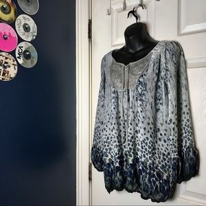 Nine West bohemian tunic top